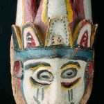 Colorful Igala mask which is a symbol of the link between the Igala living and their ancestors.